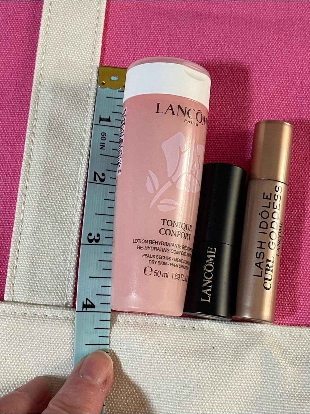 Lancôme Lash Idole mascara Labsolu Rouge lipstick REHYDRATING COMFORTING TONER